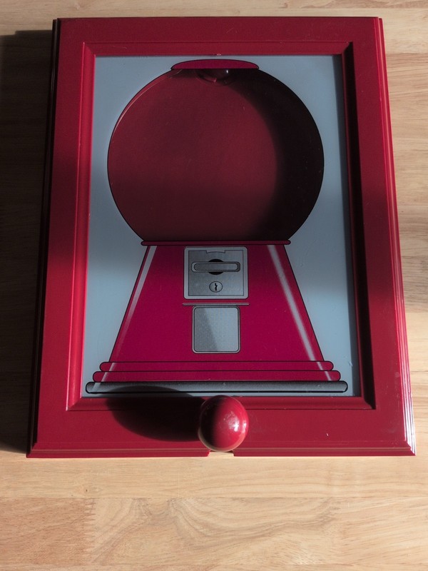 Vintage Red Gumball Machine Wall Dispenser