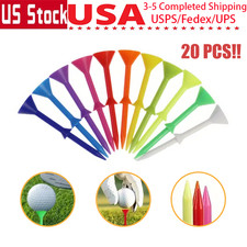 Extra Thick Golf Tees Set of 20 Cup Design 3.26" Unbreakable Mixed Colors