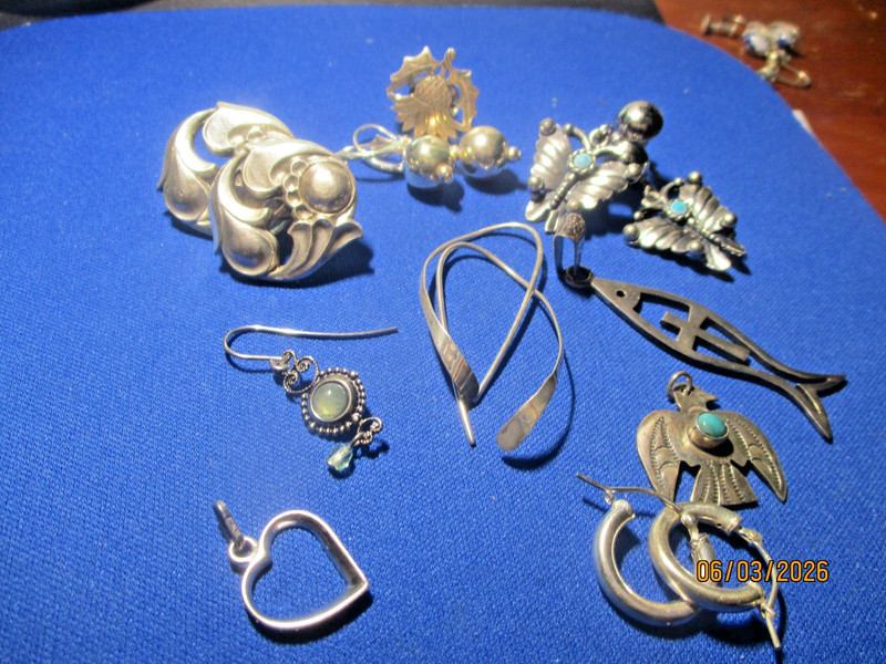 STERLING SILVER JEWELRY**MOST MARKED**SOME TESTED**46.4 grams