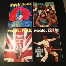 Rock & Folk. 4 numéros de 1971 : 49, 50, 52 et 55