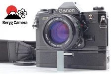 [Near MINT] Canon AE-1 Black Film Camera NFD 50mm F1.4 POWER WINDER A From JAPAN