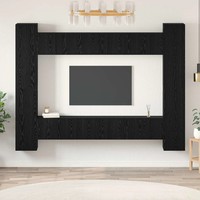 Tv-Schrankset 10 Pcs Schwarz Eichen-Optik 30,5 X 30 X 90 Cm