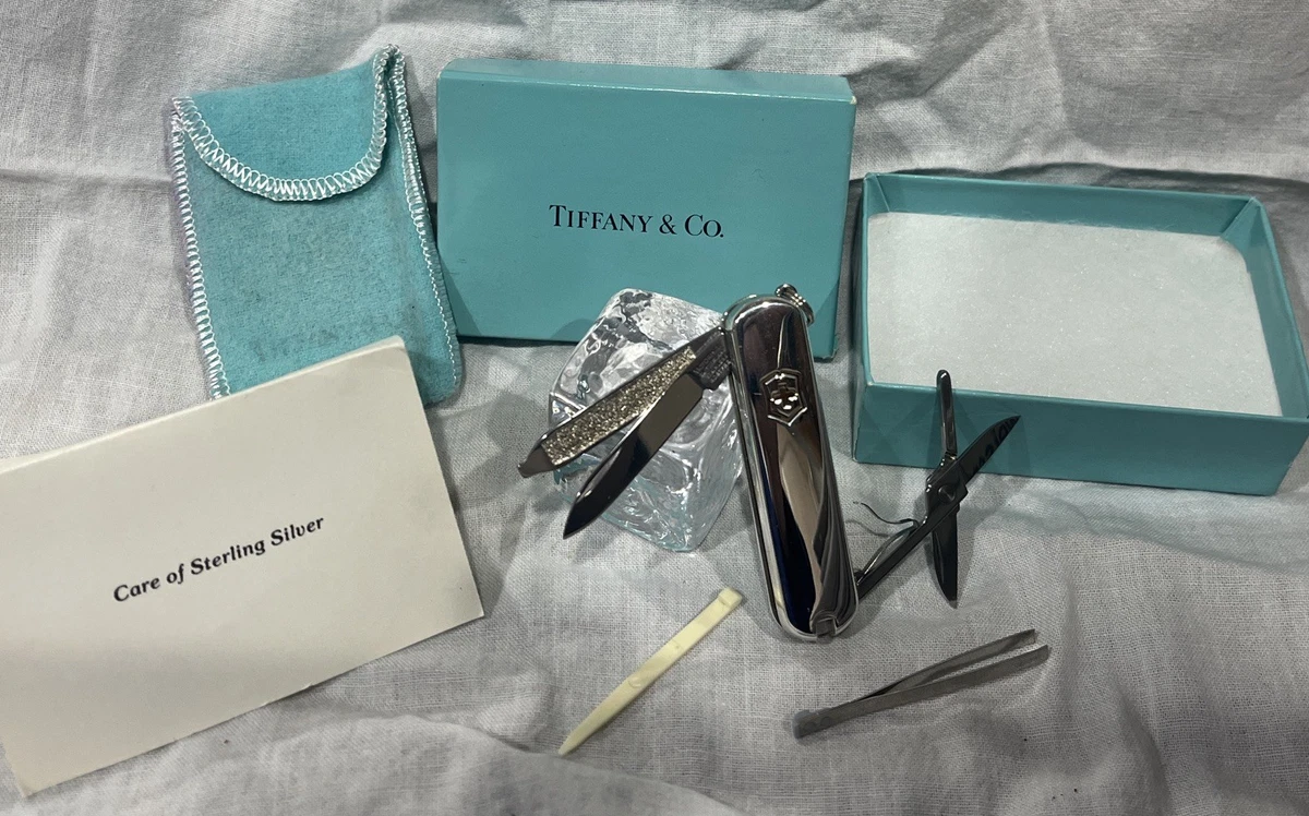 Tiffany & Co. Sterling Silver Victorinox Swiss Army Knife w/ Pouch