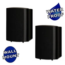 Theater Solutions TS425ODB Indoor or Outdoor Speakers Mountable Black Pair