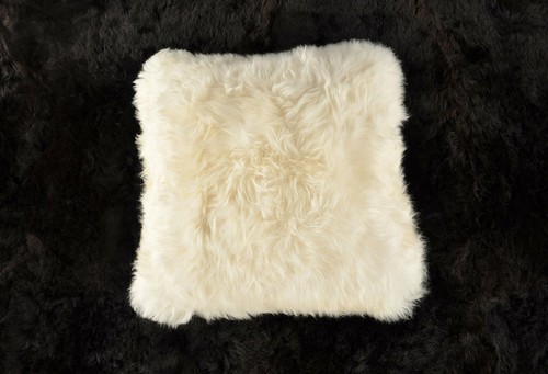 LAMMFELL KISSEN NATURWEISS 45 x 45 cm BEIDE SEITEN SCHAFFELL KISSEN - Bild 3 von 4