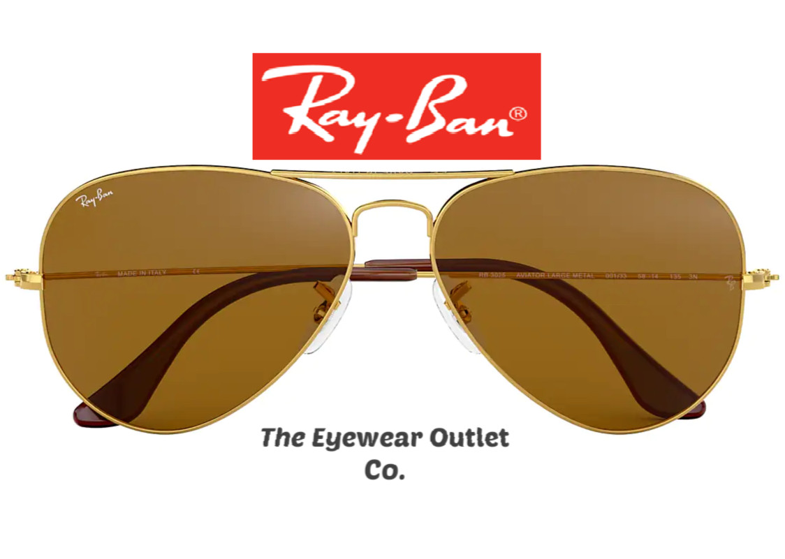 Store Display Rayban Aviator Brown RB3025 Standard 58mm Large 62mm Men Women