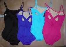 NWT Body Wrappers Cloverleaf back leotard 4 colors Ladies sizes Meryl Camisole