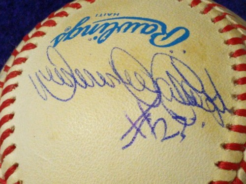 1X auto/Autographed baseball Off.Amer. Leagues:Hurst/Rich Gedman/Oil Can Boyd - Picture 4 of 5