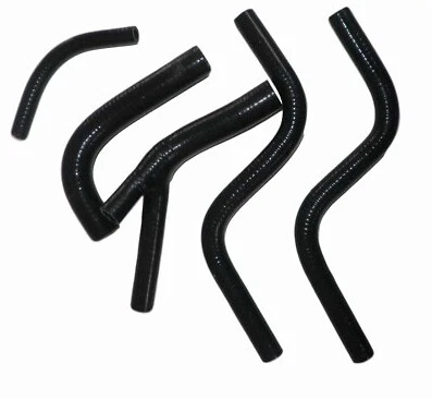 Manguera de refrigerante de radiador de silicona negra para Honda CR250R CR250 R 1985 1986 1987 Foto 2 de 2