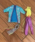 1985 BARBIE  THE ROCKERS "DIVA" VINTAGE DOLL OUTFIT Jumpsuit Blue Jacket #2427
