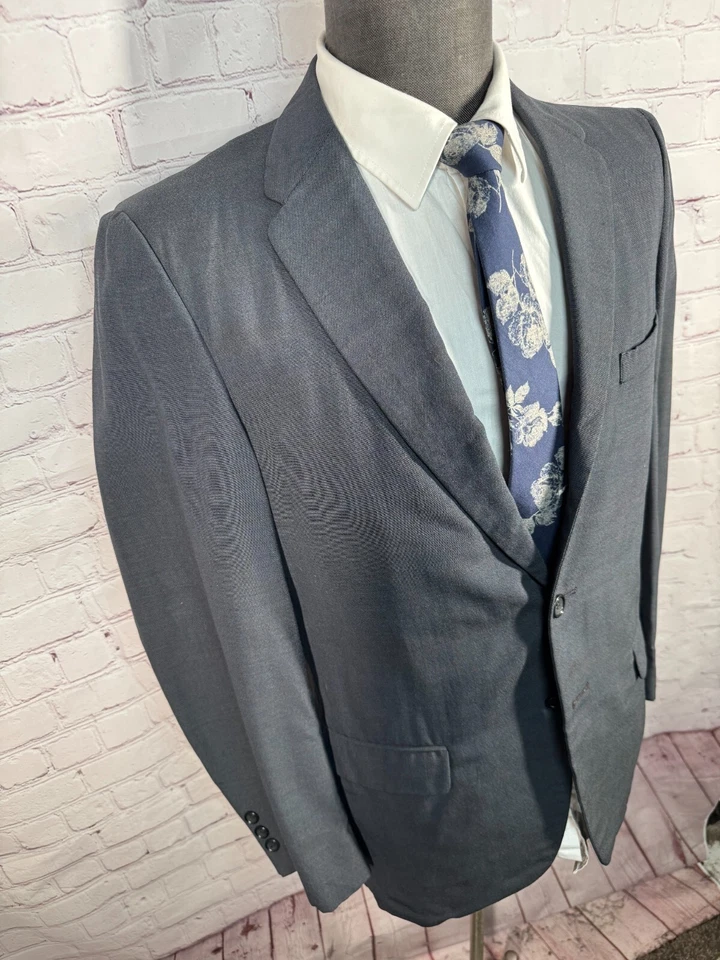 ВИНТАЖНЫЙ 50-х 60-х годов HUDSONS мужской магазин серый шерсти Blazer Sport пальто куртка 37R - Изображение 3 из 4