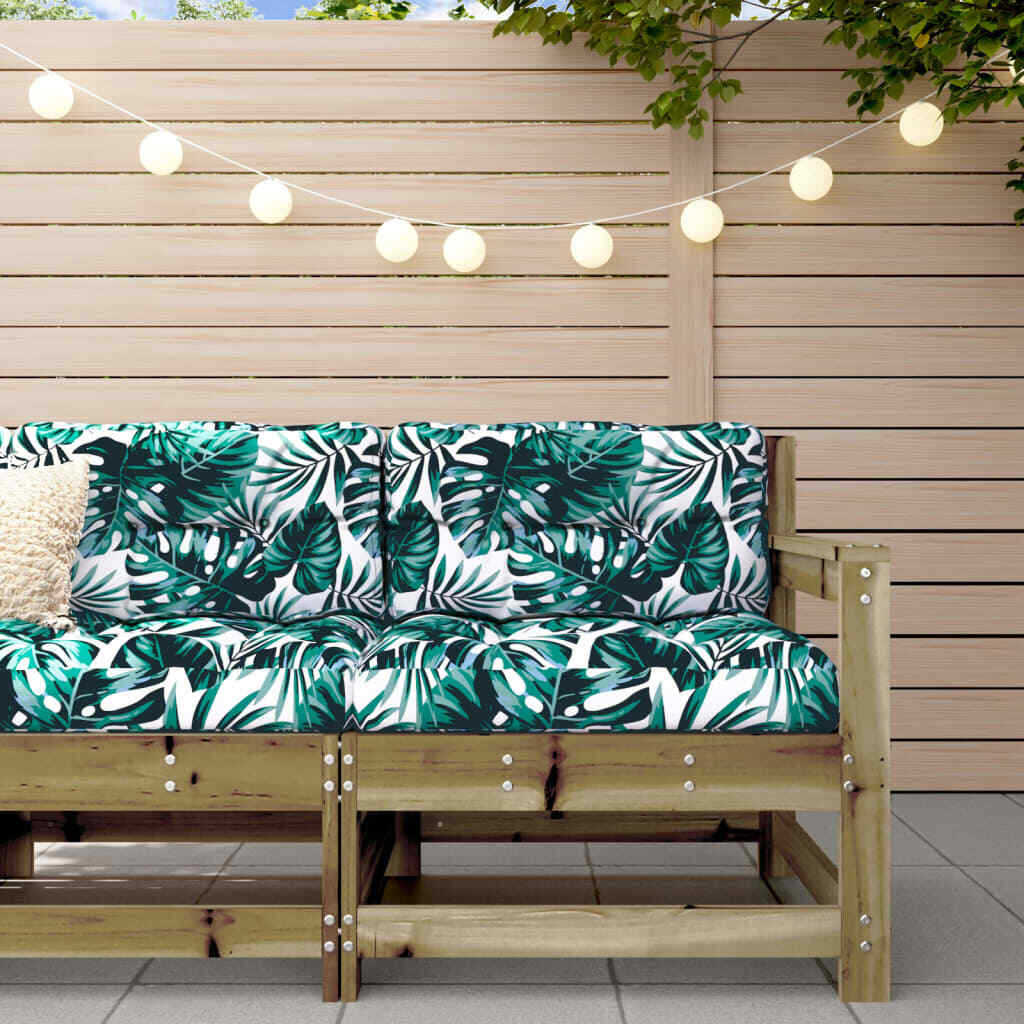 vidaXL Garden Chair with Cushions Impregnated Wood Pine Quality