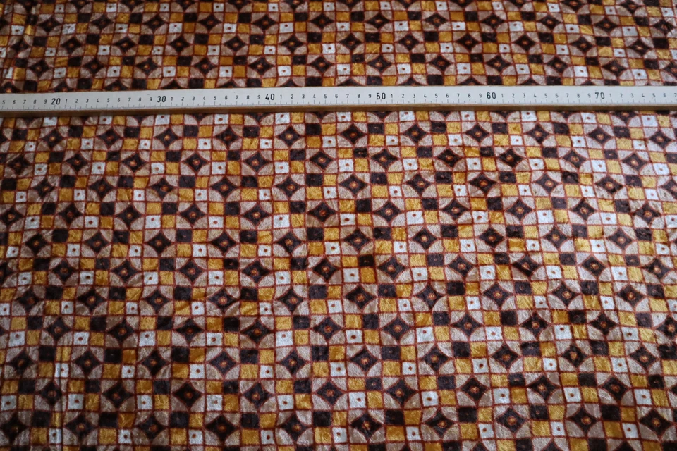 Pannesamt-Druck, Vierecke, mehrfarbig, Breite: ca. 140 cm, Mat: 100% PE - Bild 3 von 4