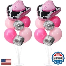 WinnerWhy 2 Set Cowgirl Party Decorations Disco Ball Balloon Disco Cowgirl Pa