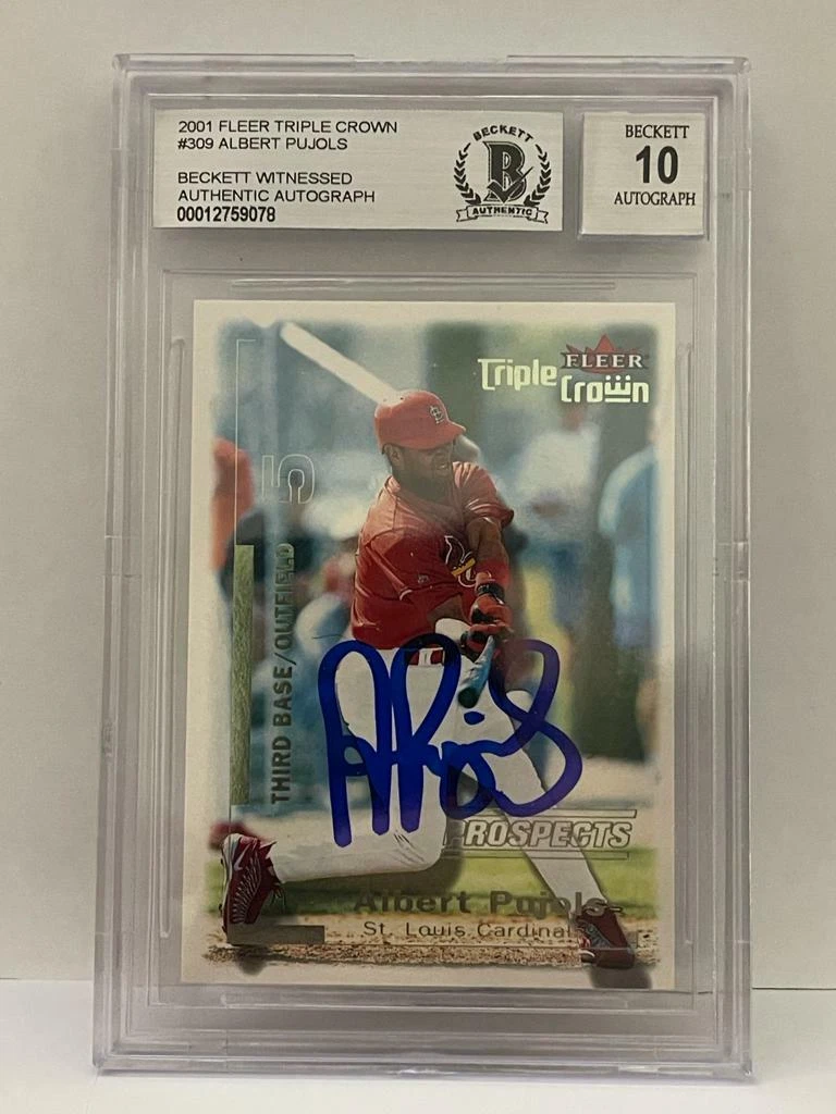 Fleer Albert Pujols Baseball Original Autographed Sports Trading