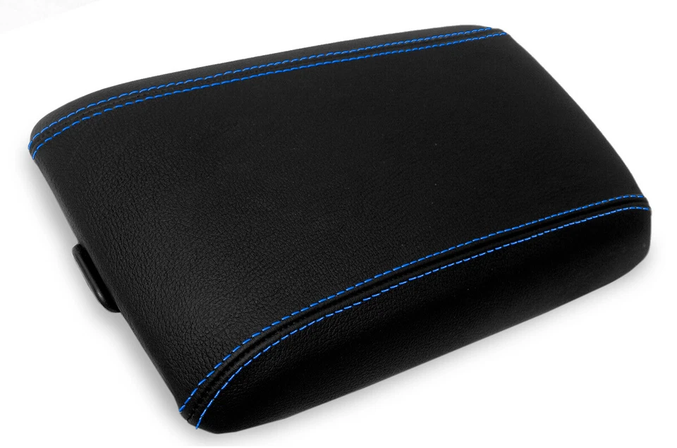 Se adapta a Pontiac GTO 2004-2006 PVC Cuero Consola Tapa Pull Over Cubierta Puntada Azul Foto 3 de 4