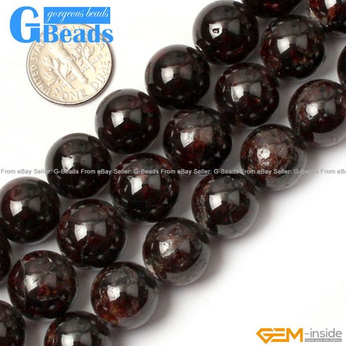 Natural Garnet Round Beads For Jewellery Making 15"4mm 5mm 6mm 7mm 8mm 10mm 12mm - Picture 27 of 27