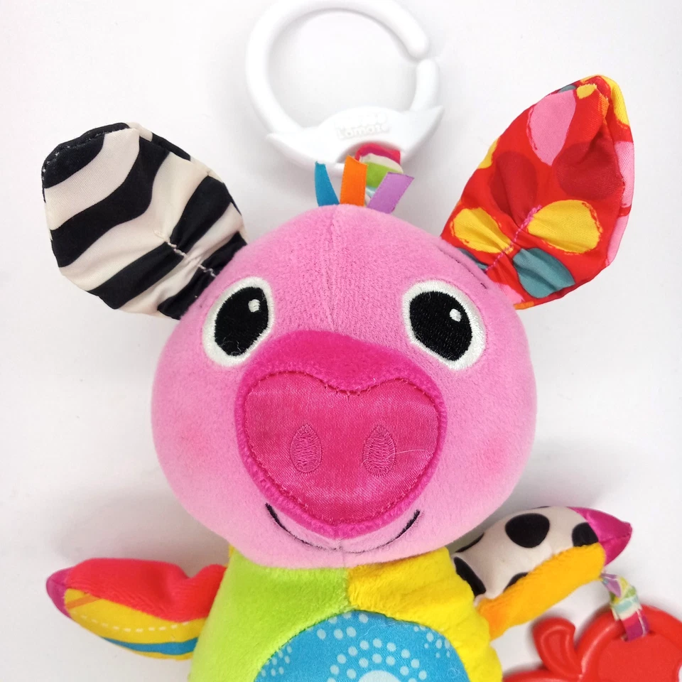 Juguete de peluche Lamaze Baby cerdo para apretar Olly Oinker desarrollo sensorial clip edad 0+ Foto 3 de 4