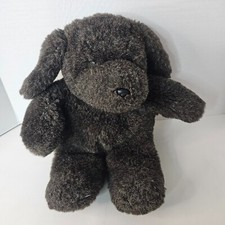 Vintage 1993 Plush Creations Dog Brown Silver Stuffed Animal Toy