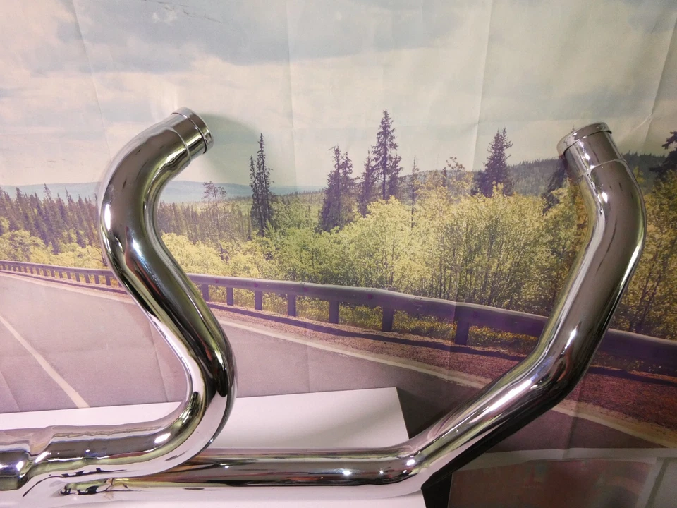 Sistema de escape Harley 2 en 1 '85-'05 FL cromo agresivo V-Twin 29-2007 CE Foto 3 de 4