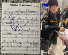 DIANE WARREN SIGNED LYRIC MUSIC SHEET RHYTHM OF THE NIGHT AUTOGRAPH PROOF COA DIANE WARREN SIGNED LYRIC MUSIC SHEET RHYTHM OF THE NIGHT AUTOGRAPH PROOF COA