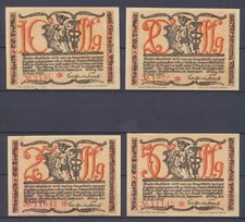 Grossbreitenbach - Tesselt - 4 x emergency money - L 463.4 - G/M 477.1b - complete Lot