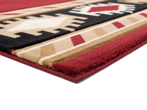 United Weavers Red Southwestern Jagged Lines Area Rug Geometric 2050 10434 - Picture 4 of 12