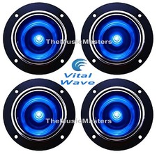 4 Pack 4 inch Blue LED Super Bullet Horn TWEETER Speakers Car Audio Home Stereo
