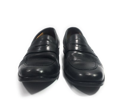 Johnston & Murphy Black Leather Penny Loafers Slip On Shoes  display picture 2