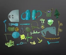 1988-1992 Teenage Mutant Ninja Turtles Vintage Toy Parts Collection GREEN Lot