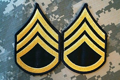 US Army Staff Sergeant SSG / E-6 Stripes Sew on Dress Blue Uniform Male |  eBay