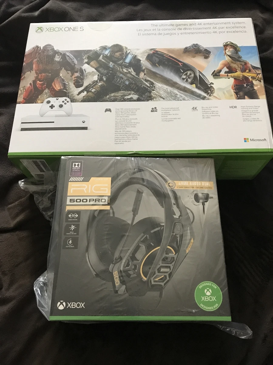 Brand NEW Microsoft Xbox One S 1TB Bundle Console And Headset, 2 