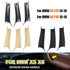 3PCS Interior Door Handle Pull Protective Cover for BMW X5 F15 X6 F16 2014-2018