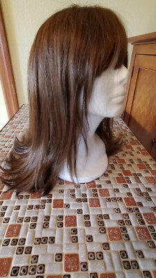 NWOT Integra Hair System Modarylic Fiber Wig Bronze/Brown 28  display picture 2