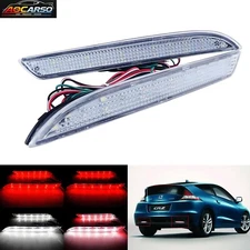 Clear Lens LED Bumper Reflector Backup Tail Brake Light For 11-14 Honda CR-Z CRZ