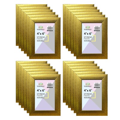 [Set aus 240] 4''x6'' GOLD Fotorahmen Styrol Portrait Wandbehang Großhandel Bulk