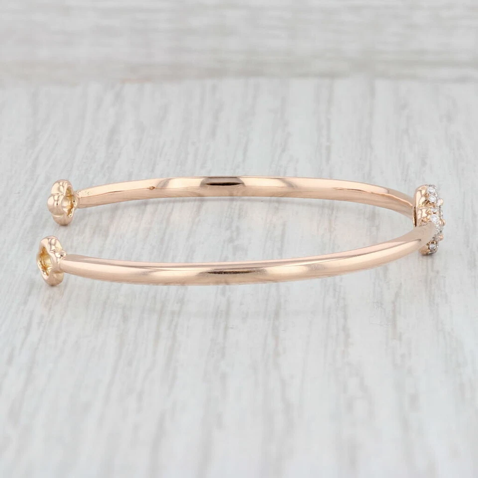 Brazalete Brazalete Diamante 0.38ctw VS2 Oro Rosa 18k 6.25" Ajustable Foto 4 de 4