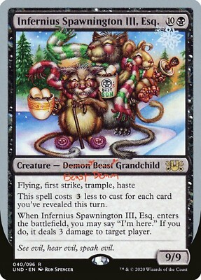 Infernius Spawnington III, Esq. Unsanctioned MINT MTG Magic DNA GAMES