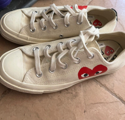 Converse Chuck Taylor Comme des Garcons Low Rise Off-White Barely Worn