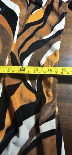 XS GROOVY VINTAGE 60S 70S DRESS VELVET COLLAR BELT PSYCHECHEDLIC MOD - Picture 11 of 15
