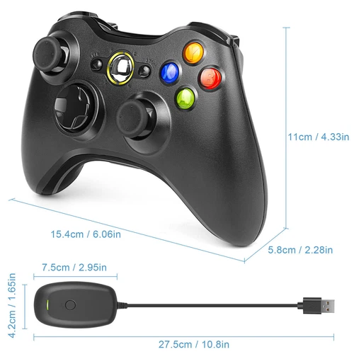 Wireless Controller For Microsoft Xbox 360/ 360Slim/ 360E for Windows 11/10/8/7 - Picture 6 of 36