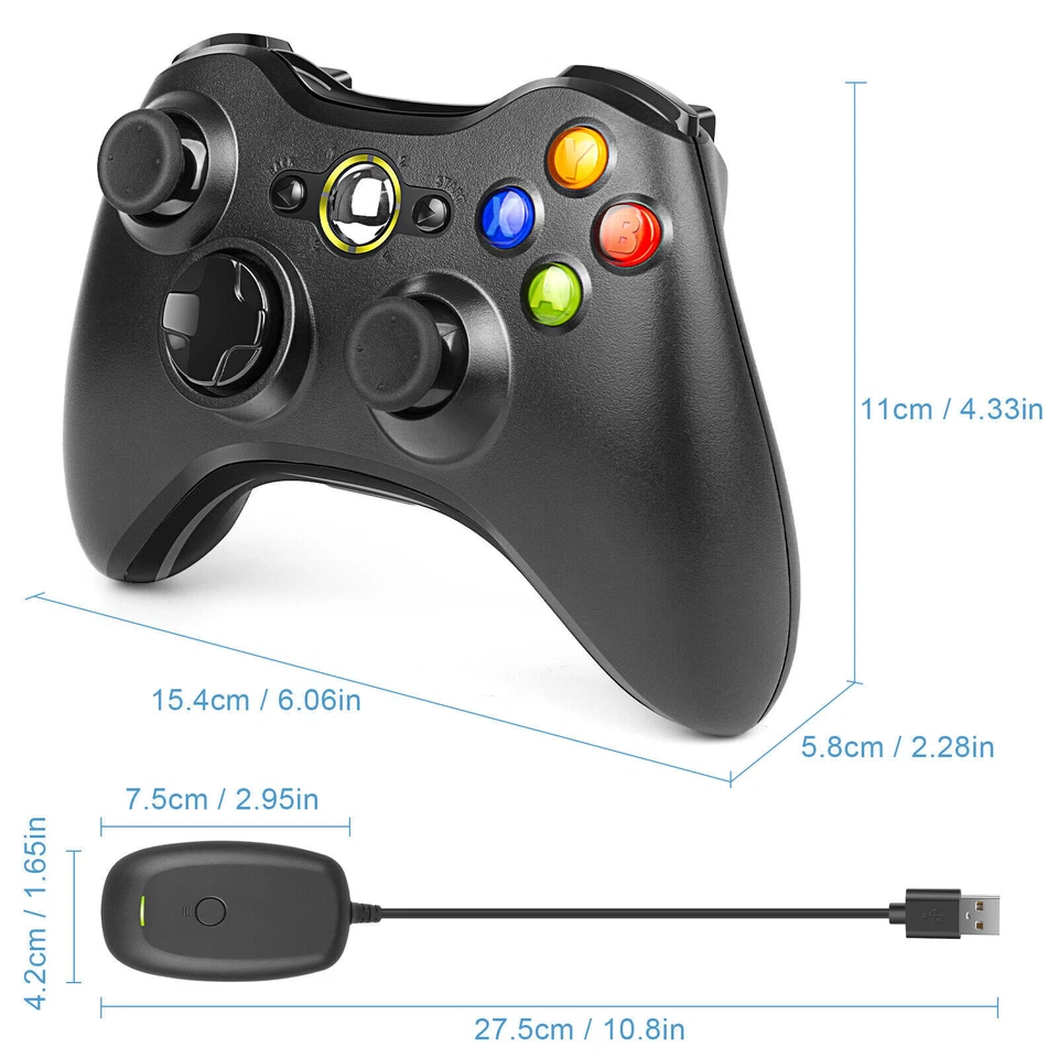 Wireless Controller For Microsoft Xbox 360/ 360Slim/ 360E, PC Windows 11/10/8/7 - Image 4 of 4