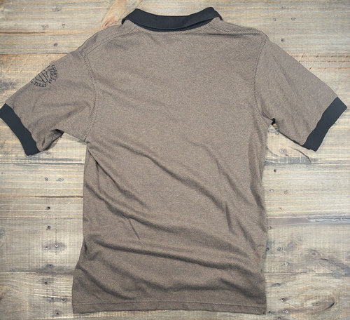 Harley Davidson Vintage Biker Polo Shirt Mens M Brown Logo H-D of Temple, TX - Picture 10 of 14