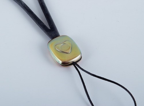 Georg Jensen srebrny mobilny pasek na rękę z sercem. Dania, 2000s. - Zdjęcie 4 z 6