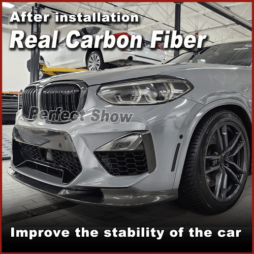 Carbon Frontlippe Front Stoßstangen Spoiler Für BMW X3 M F97 X4 M F98 2018-2023 - Picture 6 of 13