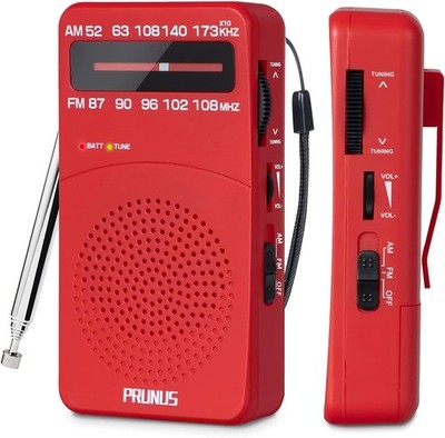 PRUNUS J-166 AM FM UKW Radio Batteriebetrieben, Transistorradio Weltempfänger