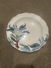 ANTHROPOLOGIE SHELLEY HESSE PARADISE FOUND SCALLOPED FLORAL BOWL