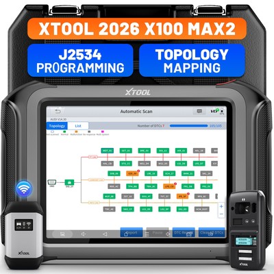 XTOOL X100MAX2 OBD2 Diagnosegerät J2534 ECU-Programmierung Schlüssel-IMMO-Reset