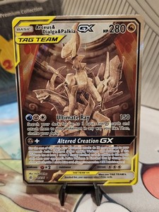 Arceus & Dialga & Palkia GX 221/236 Cosmic Eclipse Tag Team Alt Art 2019 NM
