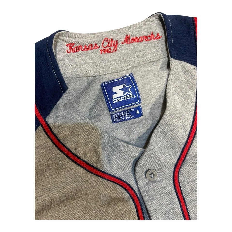 Camiseta deportiva de béisbol XL vintage de los 90 de los Kansas City Monarchs de la Liga Negra Foto 2 de 4